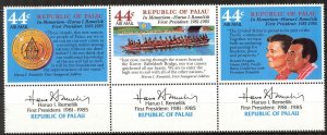 Palau 1985 Haruo I. Remeliik President set of 3 MNH