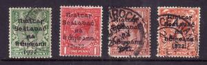 Ireland-Sc#23,24,25,26a-used KGV overprinted-1922-