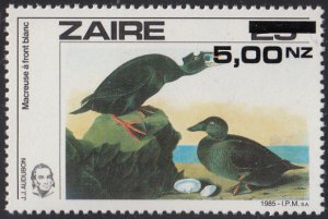 Zaire 1994 MNH Sc #1424 5z on 25z White-fronted duck