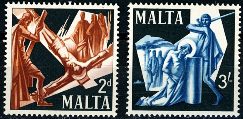 MALTA Scott 364 & 366 VF/MNH - 1967 2p & 3s - Martyrdom of Peter & Paul