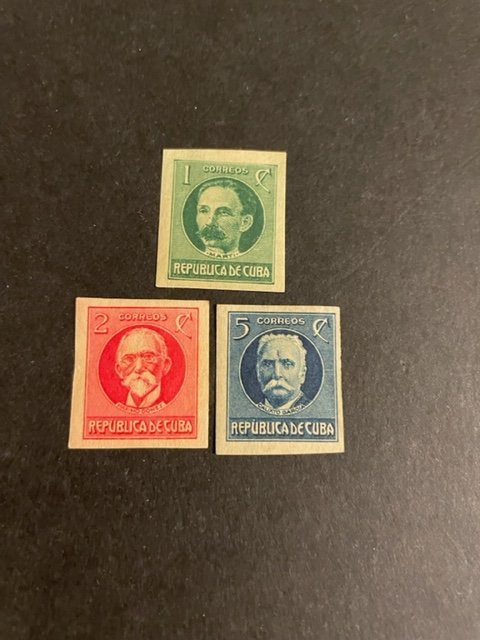 Cuba sc 280-282 MH imperf comp set