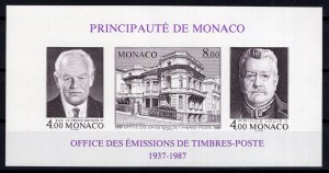 Monaco: 1987 Imperforated Souvenir Sheet MNH