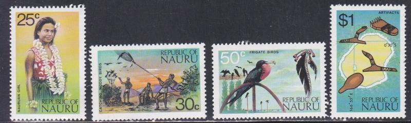 Nauru # 101-104, High Values, Birds, Map Girl, NH, 1/3 Cat.