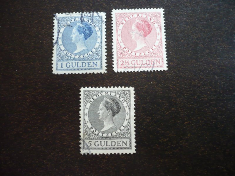 Stamps - Netherlands - Scott# 161-163- Used Part Set of 3 Stamps