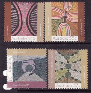 Australia-Sc#1087-90- id12-unused NH set-Aboriginal paintings-1988-ple