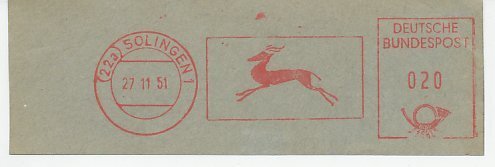 Meter cut Germany 1951 Deer - Gazelle