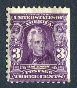 US 1902. Jackson. 3c stamp. MH. Sc#302.