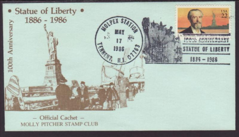 100th Anniversary Statue Liberty 1986 Molpex Cover BIN