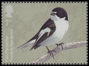 GB 4652 Migratory Birds Pied Flycatcher 1st single MNH 2022