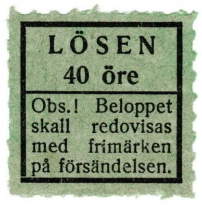 (I.B) Sweden Postal : Postage Due 40 öre