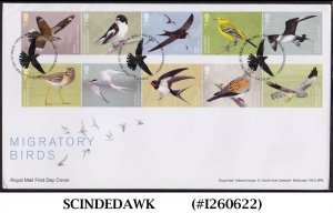 GREAT BRITAIN - 2022 MIGRATORY BIRDS - 10V - FDC