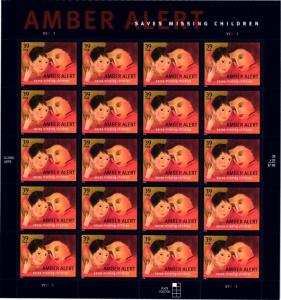 2006 39c Amber Alert, Saves Missing Children Sheet of 20 Scott 4031 Mint F/VF NH