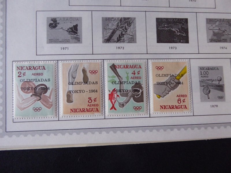 Nicaragua 1862-1974 Stamp Collection on Album Pages​