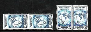 US-Sc#753- id7-unused ngai two pairs [LH]-Byrd Antarcica-Maps-1935-