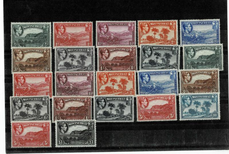 MONTSERRAT. 1938-. vlmm very fine . PERFS  14. cv 400 gbp +