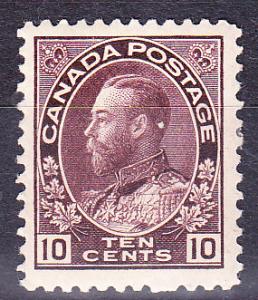 Canada ADMIRAL No.116 10c plum F/VF/Mint(*)