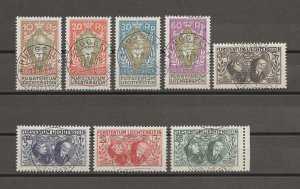 LIECHTENSTEIN 1928 SG 82/89 USED Cat £1575