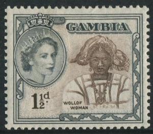 GAMBIA 1953 - 1½d MH