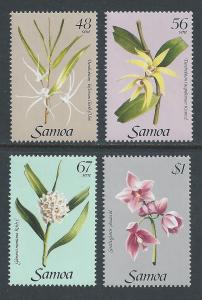 Samoa #637-40 NH Orchids