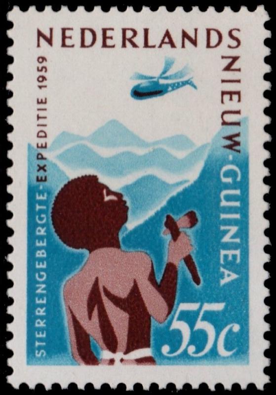 ✔️ NETHERLANDS NEW GUINEA 1959 - EXPEDITION STAR MOUNTAINS - MI. 53 ** MNH  