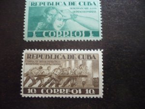 Stamps - Cuba - Scott# 375-379 - Mint Hinged Set of 5 Stamps