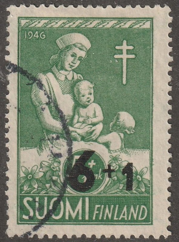 Finland, stamp,  Scott#B80,  used, hinged, 6+1., mk, semi postal,