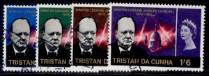 TRISTAN DA CUNHA QEII SG89-92, 1966 churchill commemeration set, FINE USED.