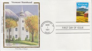 1991 United States Vermont  Statehood (Scott 2533) Colorano FDC