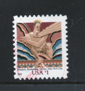 Scott # 3766  used Single  $1.00 single  2003 year date