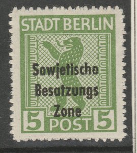 1948 German Democratic Republic Soviet Zone Overprint 5pf MH* A2359F15560-