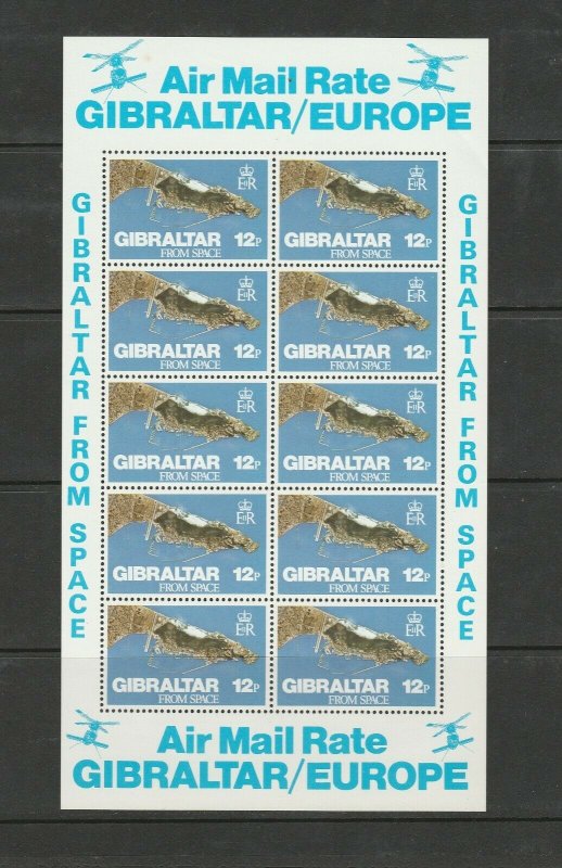 1978 Gibraltar from space - sheetlet of 10 MNH