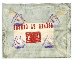 BAHRAIN INDIA Rawalpindi Airmail CENSOR IMPERIAL AIRWAYS WW2 CW103