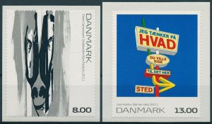 Denmark Stamps 2011 MNH Art Paintings Lise Harlev Claus Carstensen 2v S/A Set