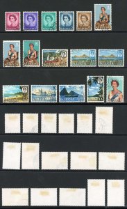 St Lucia SG197/210 QEII 1964-69 Set of 14 Used with extra shades