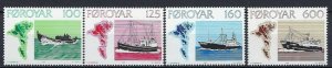 Faroe Is 24-27 MNH 1977 Ships