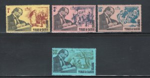 Turks & Caicos 1970 Charles Dickens Scott # 205 - 208 MH