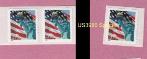 Triple 39c Liberty Den Spaces US 3980 F-VF, MNH