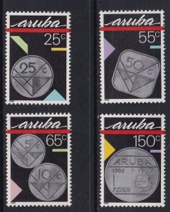 Aruba   #32-35   MNH  1988  coins