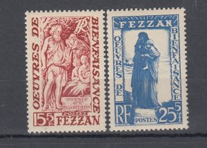 J43969 JL Stamps 1950 fezzan libya set mh #2nb1-2