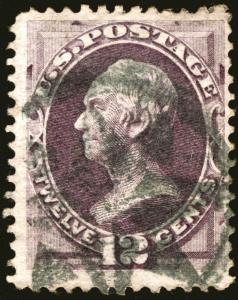 #151 12c Dull Violet 1870 VF Used CV $200