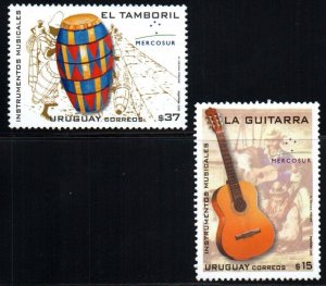 2006 Uruguay  Musical instruments guitar drum horiz #2179 - 2180 ** MNH