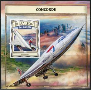 SIERRA LEONE 2016  CONCORDE  SOUVENIR SHEET  MINT NH