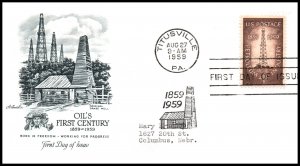 US 1185 Petroleum Artmaster Typed FDC