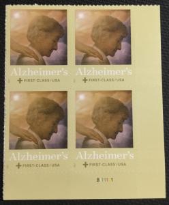 US #B6 MNH Plate Block of 4 Alzeimer’s (.60)