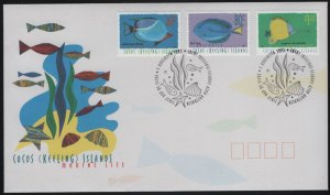 Cocos Islands 1995-97 FDC Sc 304-315 Fish