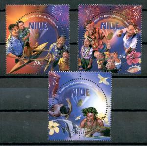 NIUE, MILLENNIUM SET ALL ROUND STAMPS, NEVER HINGED