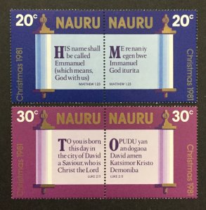 Nauru 1981 #237a,39a, Christmas, MNH.