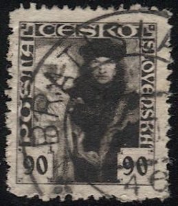 CZECHOSLOVAKIA  1920 Sc 75 Used VF Hussite Priest, Bratislava cancel