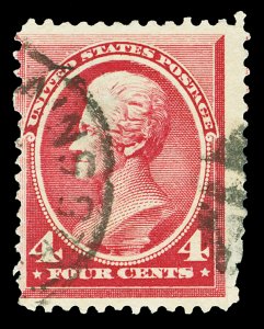 Scott 215 4c Carmine Jackson Used F-VF Cat $30