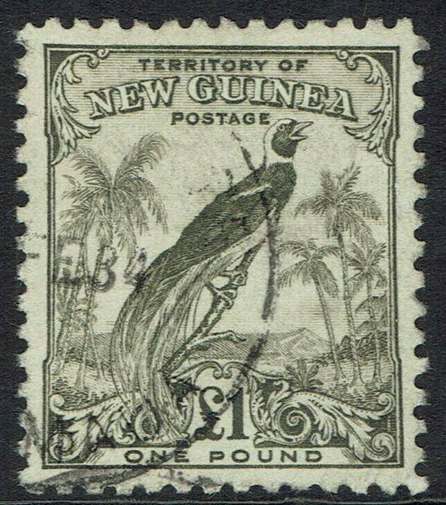 NEW GUINEA 1932 UNDATED BIRD 1 POUND USED 